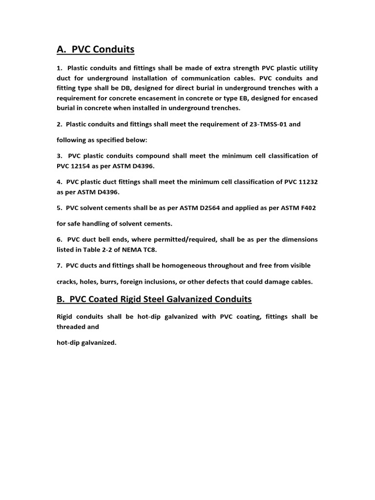 PVC Conduit PTS | PDF | Technology & Engineering