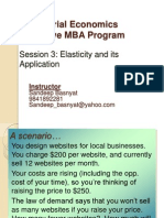 EMBA Sem I Managerial Economics Session3-Elasticity and Its Application