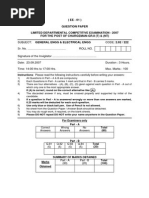 (EE - 01) Question Paper Limited Departmental Competitive Examination - 2007 For The Post of Chargeman-Gr - Ii (T) & (NT)