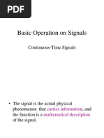 Basic Operation On Signals