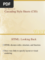 Cascading Style Sheets (CSS) : The Basics of