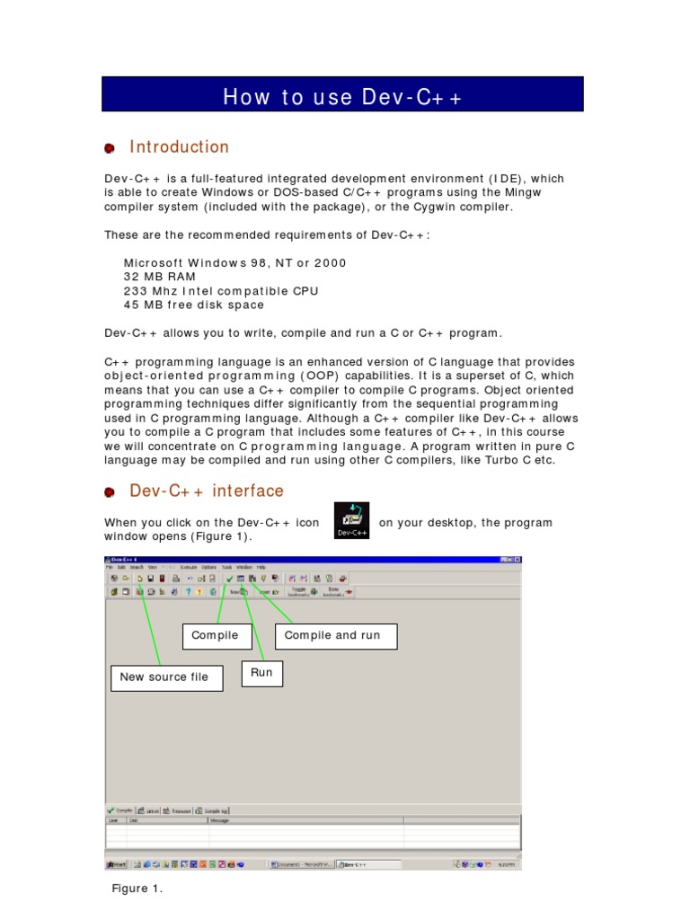 How To Use Dev-C++ | PDF | C (Programming Language) | Computer Program