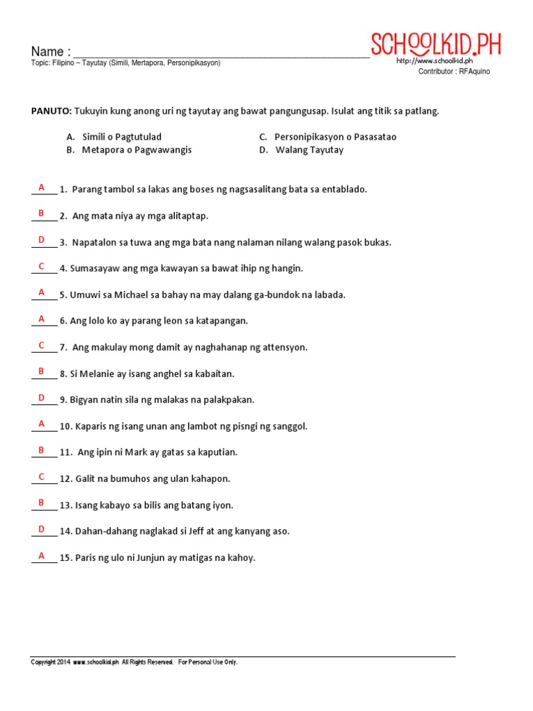 Worksheet 2 Answer