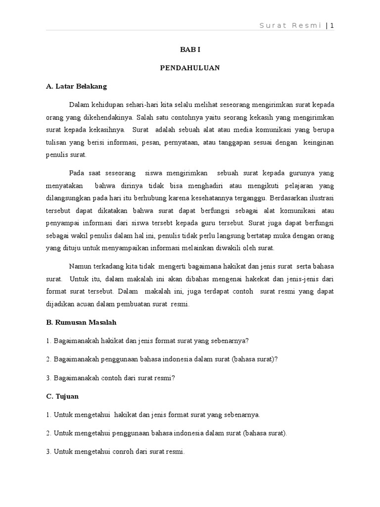 Makalah Surat Resmi