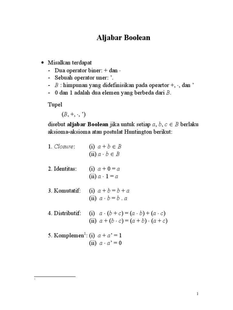 Kumpulan Contoh Soal: Contoh Soal Aljabar Boolean Sop Dan Pos