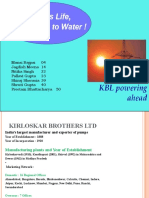 Sales and Distribution - Kirloskar Brothers LTD