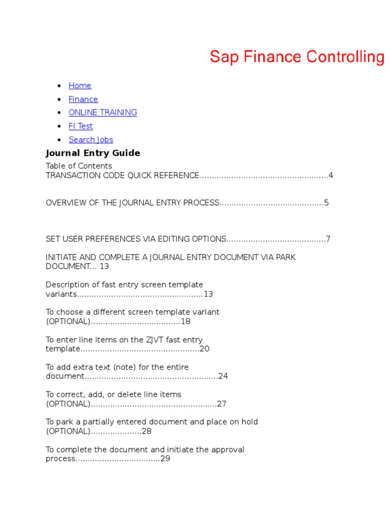 SAP Journal Entry Process Guide | PDF | Microsoft Excel | Email
