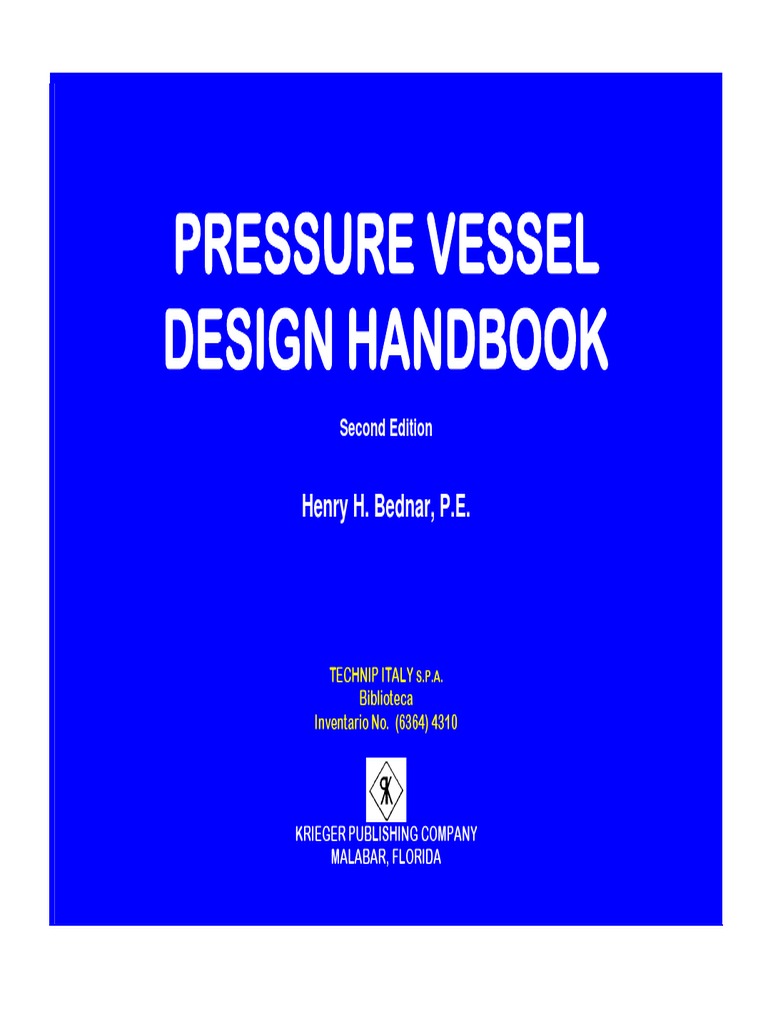 Pressure Vessel Design Handbook 2nd Ed HENRY H BEDNAR