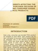 Brand Elements Affecting The Consumer Purchase Decision of Fast-Moving Consumer Goods (FMCG) Products