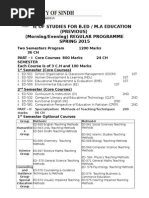 Scheme of Studies for New Session 2015