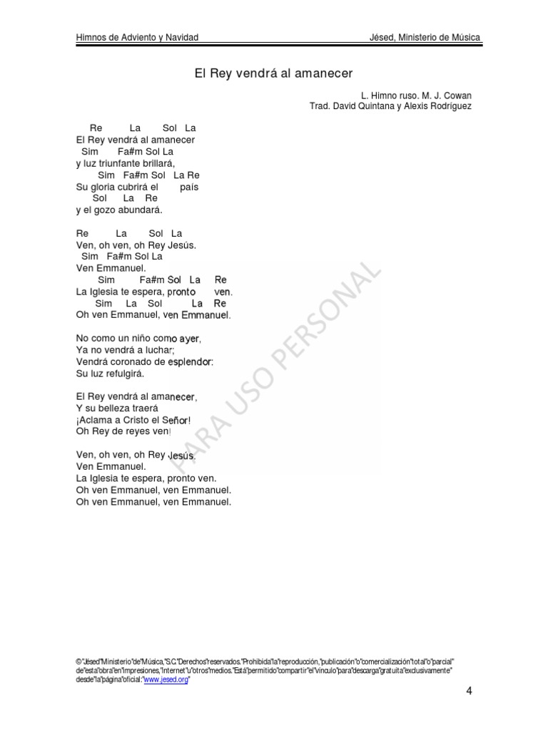 El Rey Vendra Al Amanecer Himnos De Adviento Y Navidad Jesed Ministerio De Musica himnos de adviento y navidad jesed
