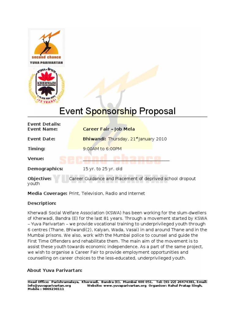 Event Sponsorship Proposal | Communication | Marketing