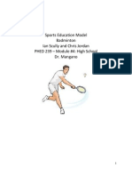 Sports Education Model Badminton