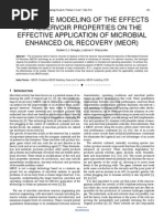 Predictive Modeling of the Effects of Reservoir Properties