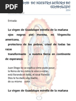 Esquema Solemnidad de Nuestra Señora de Guadalupe 2014. Profe