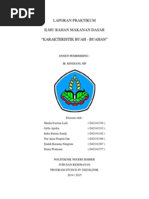 Karakteristik Buah Buahan