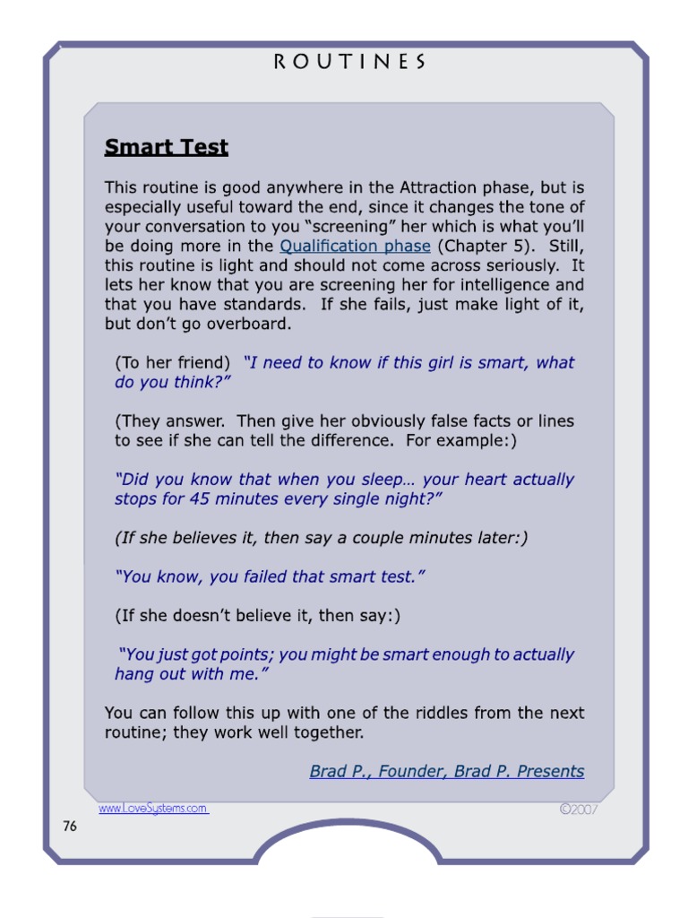 PUA Routines PT 6 PDF