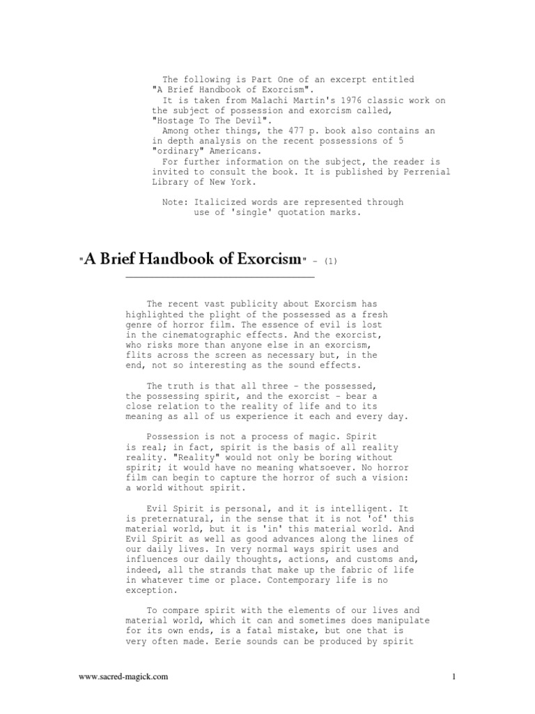 Exorcism essays image