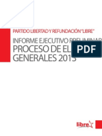 189619083 Informe Ejecutivo Preliminar Proceso de Elecciones Generales 2013