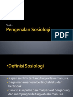 Pengenalan Sosiologi Topik 1