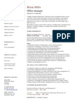 Office Manager CV Template