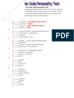 The Color Code PersonalityTest-Teacher(Isi)