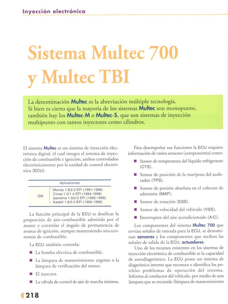 Sistema Multec | PDF