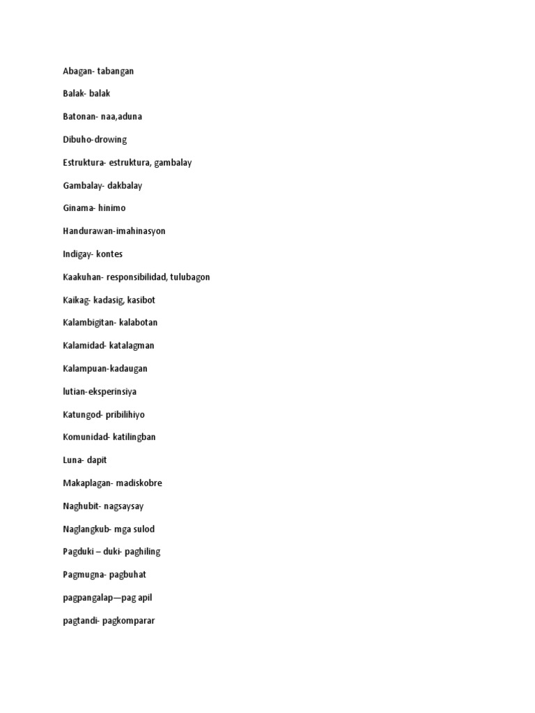 Cebuano Meaning | PDF | Social Science | Wellness