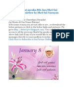Shri Shirdi Sai Speaks For 8th Jan