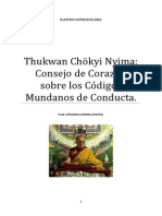 Thukwan Chokyi Nyima Consejos de Corazón Sobre Los Codigos de Conducta Mundanos.