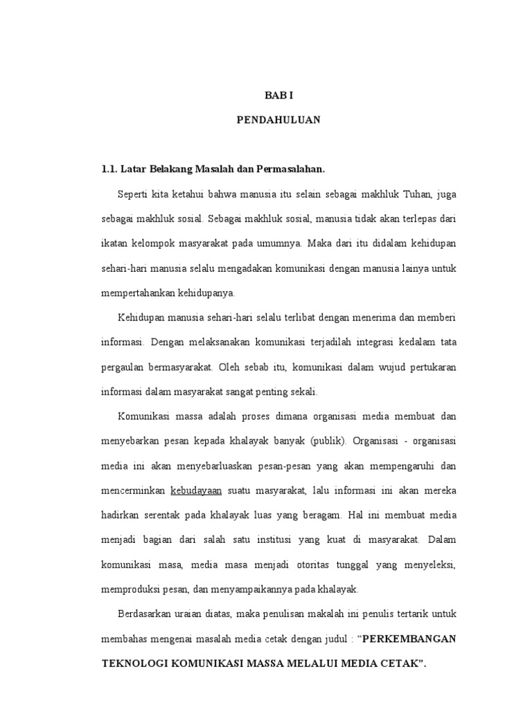 Makalah Media Cetak