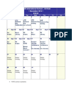 December 2014 kg2-d Specialist Calendar