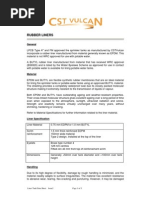 VULCAN Galvanized Tank Liner Data Sheet