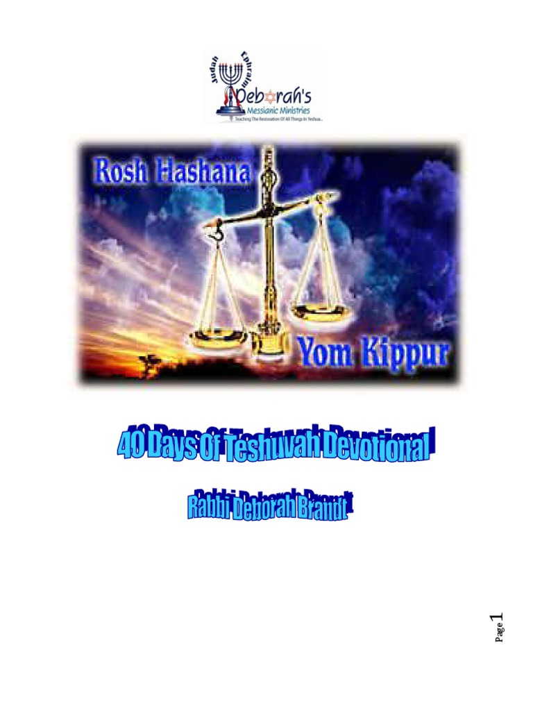 40 Days of Teshuvah Rosh Hashanah Religious Behaviour And Experience