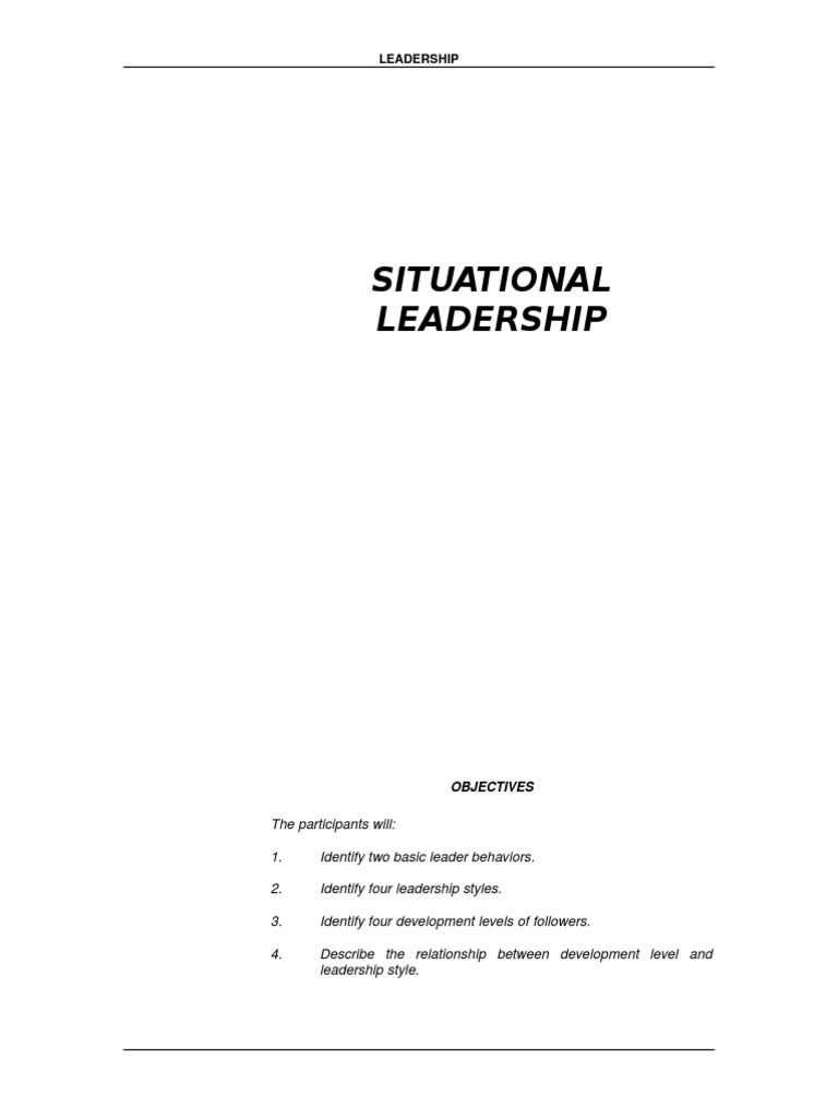 SITUATIONAL LEADERSHIP IN EDUCATION PDF visual data 6