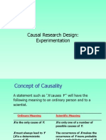 Causal Research Design and Experiment