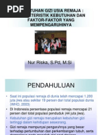 Download Materi 3 Kebutuhan Gizi Usia Remaja by Hanifah Shahab SN249414524 doc pdf