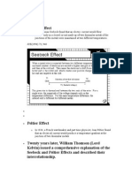 Seebeck and Peltier Effects Thermoelectric Materials