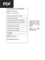 Teste Intermédio Matematica A - 12ºAno