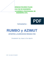 Rumbo y Azimut-Apuntes Con Ejercicios