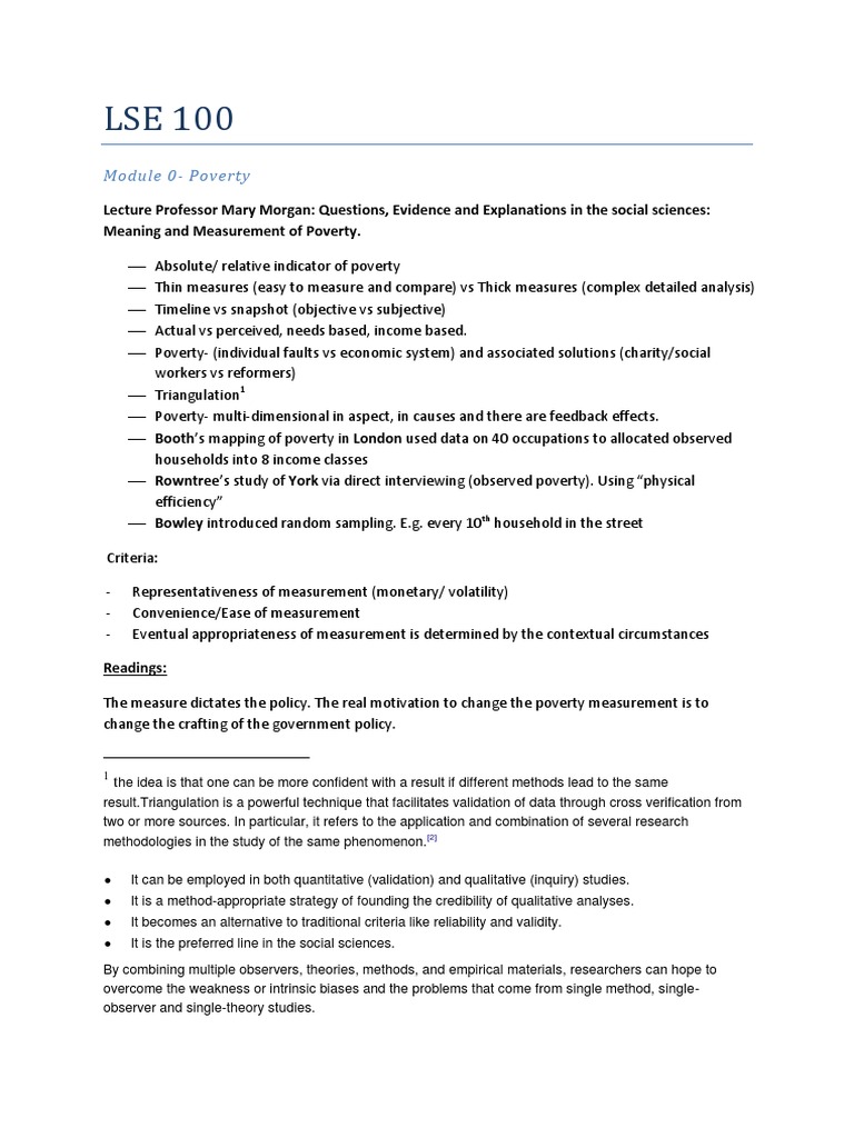 Understanding Poverty in LSE 100 | PDF | Climate Change Mitigation | Risk