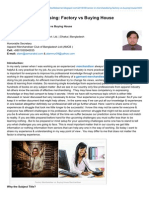 Career in Merchandising Factory Vs Buying House PDF