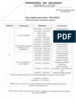 Structura Anului Universitar 2014-2015