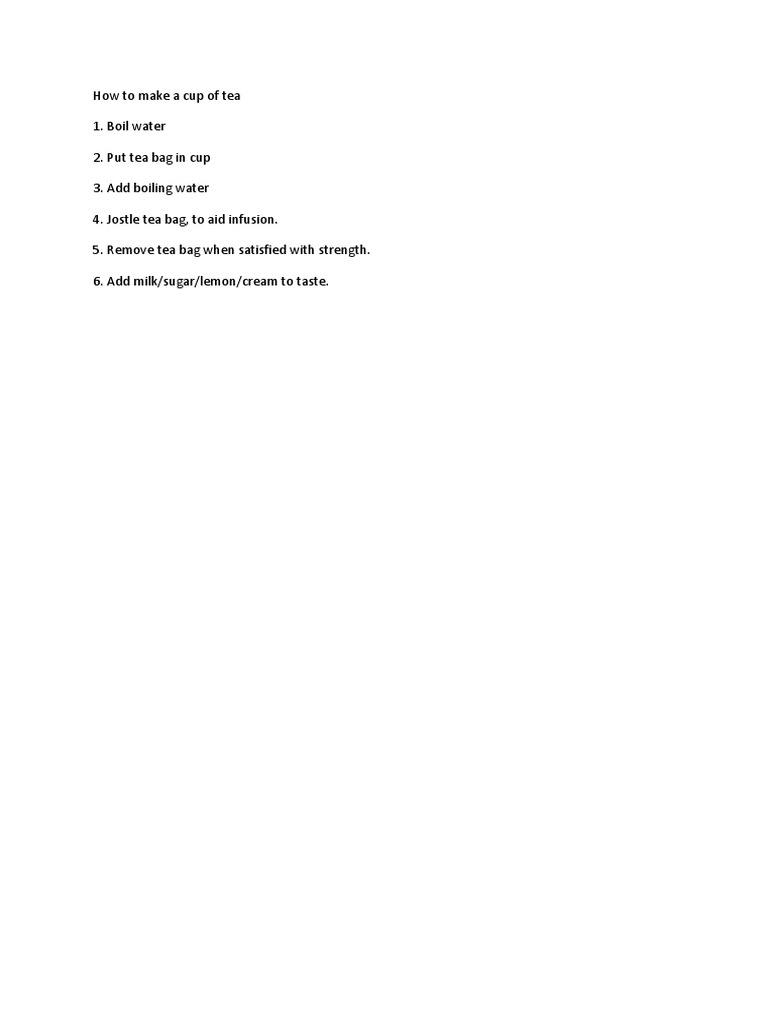 Simple Tea Making Guide | PDF