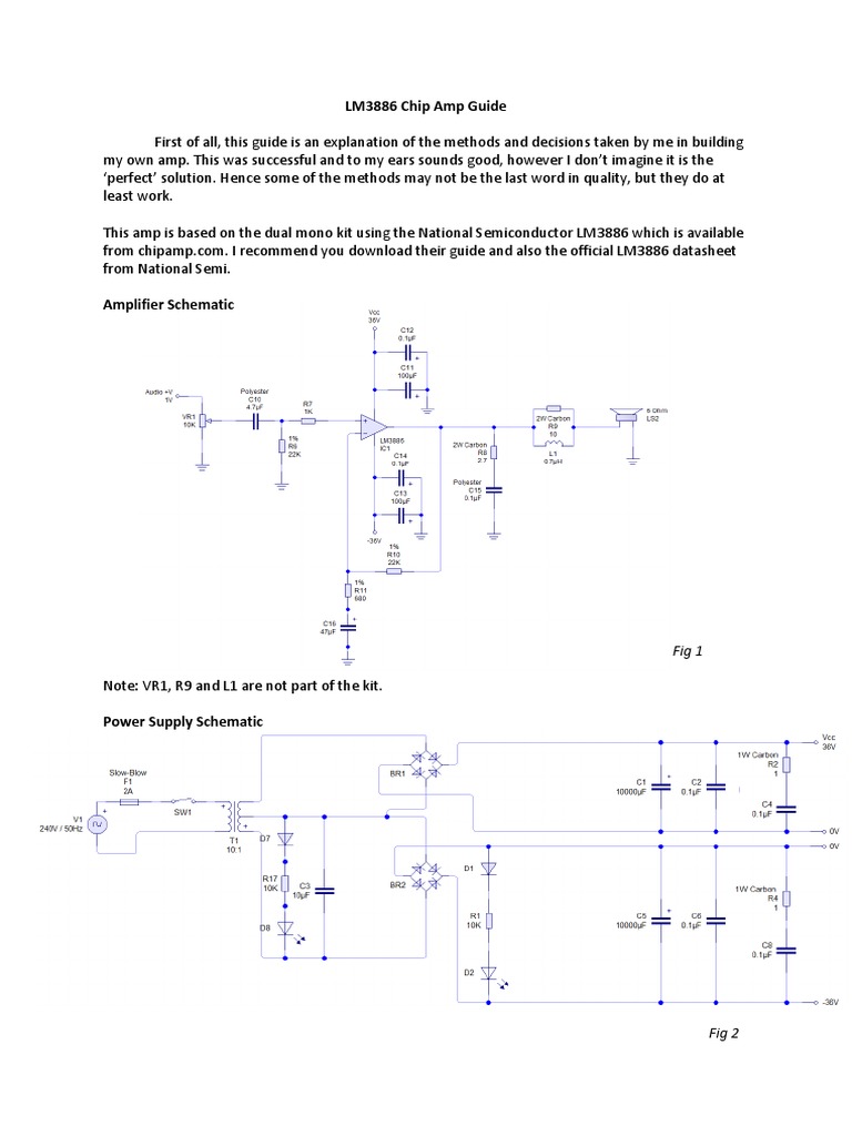 LM3886 ChipAmp Guide PDF Amplifier Root Mean Square