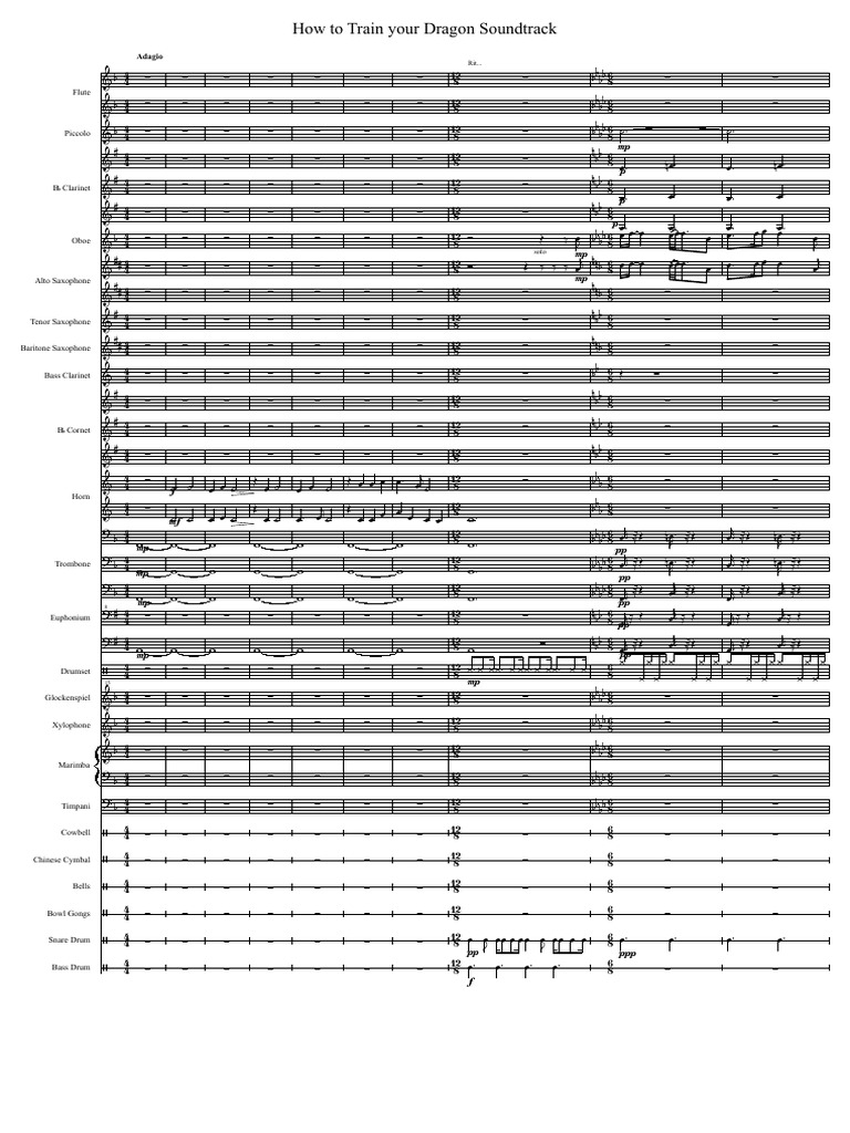 How To Train Your Dragon Soundtrack PDF Musical Instruments Music