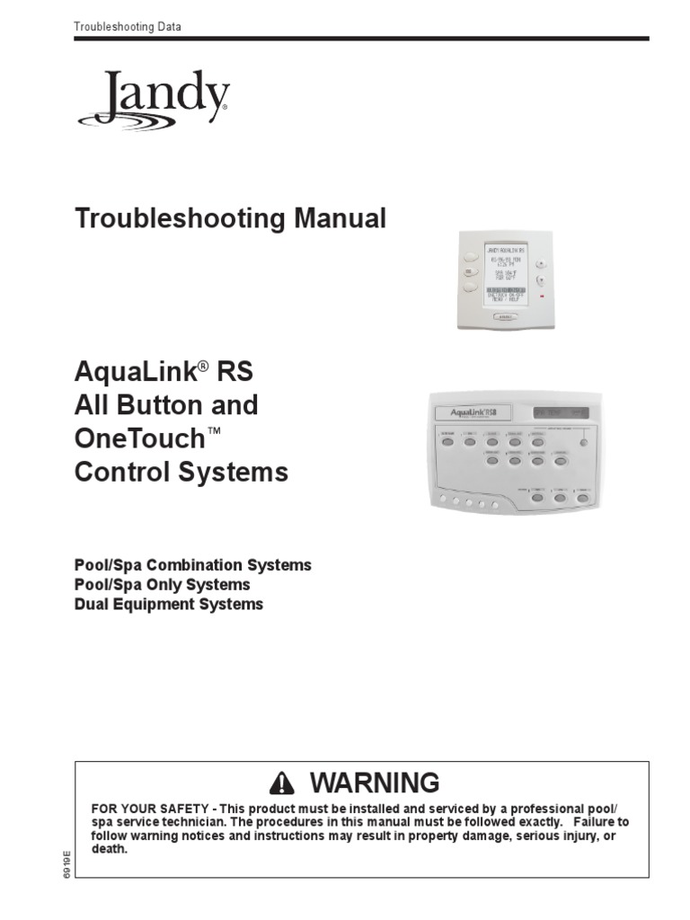 Aqualink Troubleshooting Guide PDF Thermostat Relay