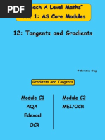 12 Tangents and Gradients