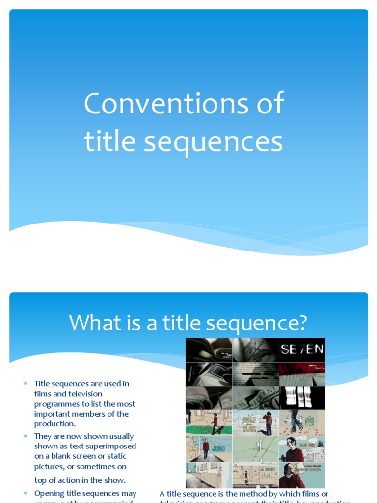 Understanding Title Sequences in Film | PDF | Entertainment | Leisure