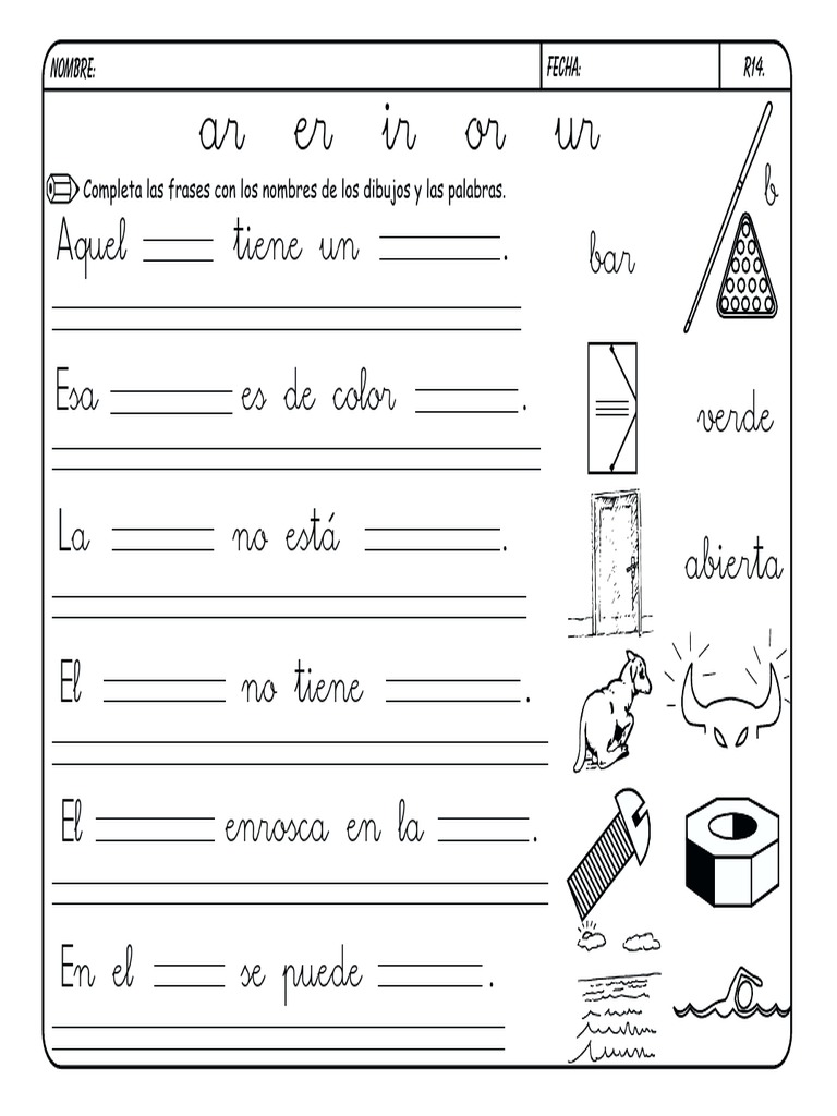 Letra R R Pdf Ocio Naturaleza